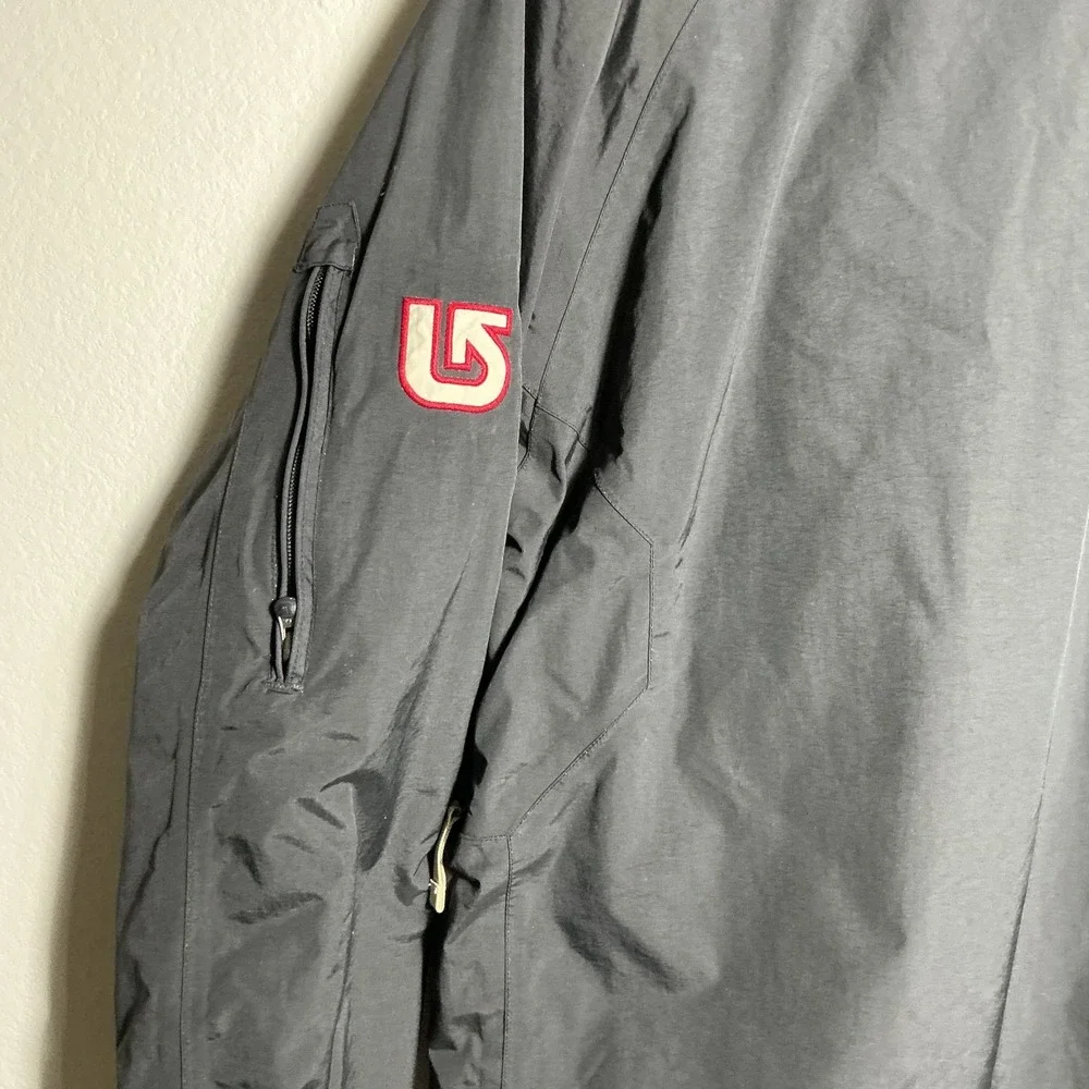 Burton Snowboard Jacket Mens Medium Black Red‎ Hooded Gorpcore Pit Vents Y2K